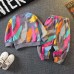 【18M-11Y】2-piece Kids Casual Colorful Cartoon Printed Sweatshirt And Pants Set - 4408