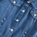 【2Y-10Y】Boys Casual Letters And Tractor Print Blue Denim Jacket
