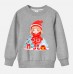 【12M-9Y】Girl Cartoon Christmas Print Cotton Stain Resistant Long Sleeve Sweatshirt