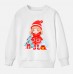 【12M-9Y】Girl Cartoon Christmas Print Cotton Stain Resistant Long Sleeve Sweatshirt