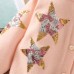 【2Y-8Y】Girls Fashion Sequin Star Embroidered Long Sleeve Sweater Cardigan