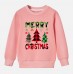 【12M-9Y】Kids Christmas Letter Print Cotton Stain Resistant Long Sleeve Sweatshirt