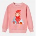 【12M-9Y】Girl Cartoon Christmas Print Cotton Stain Resistant Long Sleeve Sweatshirt