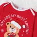 【0M-18M】Unisex Baby Cute Christmas Print Long Sleeve Romper