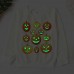 【2Y-9Y】Kids Casual Luminous Halloween Pumpkin Print Long Sleeve Sweatshirt