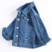 【2Y-10Y】Boys Casual Letters And Tractor Print Blue Denim Jacket