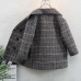 【18M-12Y】Boys Casual Thick Fleece Plaid Jacket