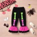 【18M-6Y】2-piece Girls Halloween Printed T-shirt And Pants Set - 34214