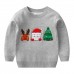 【2Y-8Y】Unisex Christmas Santa Claus Cartoon Embroidered Keep Warm Sweater