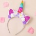 Girl Cute Unicorn Flowers Headband