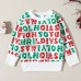 【3M-24M】2-piece Baby Unisex Christmas Letter Print Round Neck Sweatshirt And Pants Set