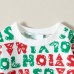 【3M-24M】2-piece Baby Unisex Christmas Letter Print Round Neck Sweatshirt And Pants Set