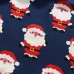 【18M-7Y】Girl Cute Christmas Santa Claus Print Long Sleeve Dress