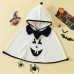 【12M-5Y】Unisex Cute Halloween Embroidered Colorblock Hooded Cape