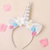 Girl Cute Unicorn Flowers Headband