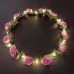 Girl Floral Colorful LED Light Up Wreath