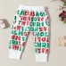 【3M-24M】2-piece Baby Unisex Christmas Letter Print Round Neck Sweatshirt And Pants Set