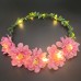 Girl Floral Colorful LED Light Up Wreath