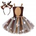 【2Y-9Y】2-piece Girl LED Halloween Cosplay Fawn Glow Dress