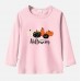 【12M-9Y】Unisex Kids Cotton Stain Resistant Halloween Cartoon Print Long Sleeve Tee