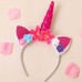 Girl Cute Unicorn Flowers Headband