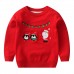 【2Y-8Y】Unisex Christmas Santa Claus Cartoon Embroidered Keep Warm Sweater