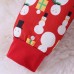 【2Y-7Y】2-piece Unisex Christmas Red Snowman Print Long-sleeved T-shirt And Cartoon Pants Set