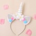 Girl Cute Unicorn Flowers Headband