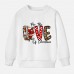 【12M-9Y】Unisex Kids Cotton Stain Resistant Christmas Print Long Sleeve Sweatshirt