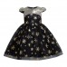 【2Y-11Y】2-piece Girls Multicolor Halloween Print Princess Dress With Hat - 33249