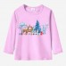 【12M-9Y】Unisex Kid Cotton Stain Resistant Christmas Print Long Sleeve Tee