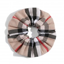 Cotton Khaki Plaid Hair Accessories