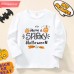 【12M-9Y】Unisex Kids Cotton Stain Resistant Halloween Print Long Sleeve Tee