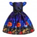 【2Y-11Y】2-piece Girls Multicolor Halloween Print Princess Dress With Hat - 33249