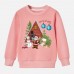 【12M-9Y】Unisex Kids Cotton Stain Resistant Christmas Print Long Sleeve Sweatshirt