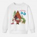 【12M-9Y】Unisex Kids Cotton Stain Resistant Christmas Print Long Sleeve Sweatshirt