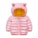 【12M-5Y】Kids Casual Solid Color Thickened Quilted Hooded Jacket