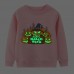 【2Y-9Y】Kids Luminous Halloween Pumpkin Print Round Neck Long Sleeve Sweatshirt