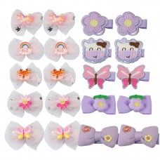 10-Piece Girls Cute Unicorn And Butterfly And Cartoon Pattern Hair Clip Set