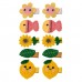 10-Piece Girls Cute Flower And Fruit And Cartoon Pattern Hair Clip Set