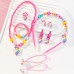 10-Piece Girls Cute Unicorn Hair Bands And Necklace And Rings And Earrings And More Jewelry Set