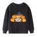 【2Y-9Y】Kids Luminous Halloween Pumpkin Print Round Neck Long Sleeve Sweatshirt