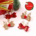 4-Piece Girls Christmas Moose Shape Sequin Bow Hair Clip Set