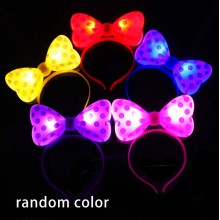 Girl Cute LED Luminous Bow Hair Band (Random Color)