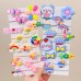 15-Piece Girls Cute Flowers And Cartoon Pattern Hair Accessories Set