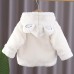 【12M-4Y】Girl Cute Lamb Fleece Keep Warm Letter Embroidered Hooded Coat