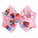 Girls Sweet Ribbon Rainbow Donut Bow Hair Clip