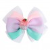 Girls Sweet Ribbon Rainbow Donut Bow Hair Clip