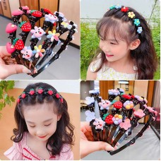 Girls Sweet Colorful Flower Strawberry Heart Shaped Bow Headband