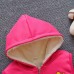 【12M-4Y】Girl Cute Velvet Keep Warm Giraffe Print Hooded Vest Coat